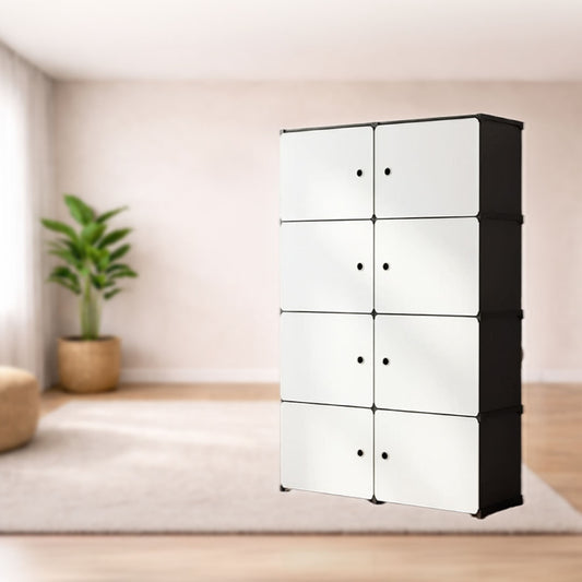 Wardrobe Organizer 8 Shelves Transparent