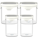 Load image into Gallery viewer, Borosilicate Square Glass Jar Set for Kitchen Storage  Air-Tight Square Lids with Silicon Sealing - Kitchen Container Set and Storage Box
