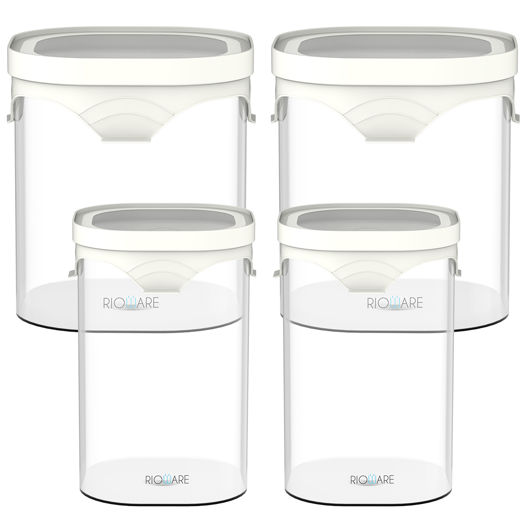 Borosilicate Square Glass Jar Set for Kitchen Storage  Air-Tight Square Lids with Silicon Sealing - Kitchen Container Set and Storage Box