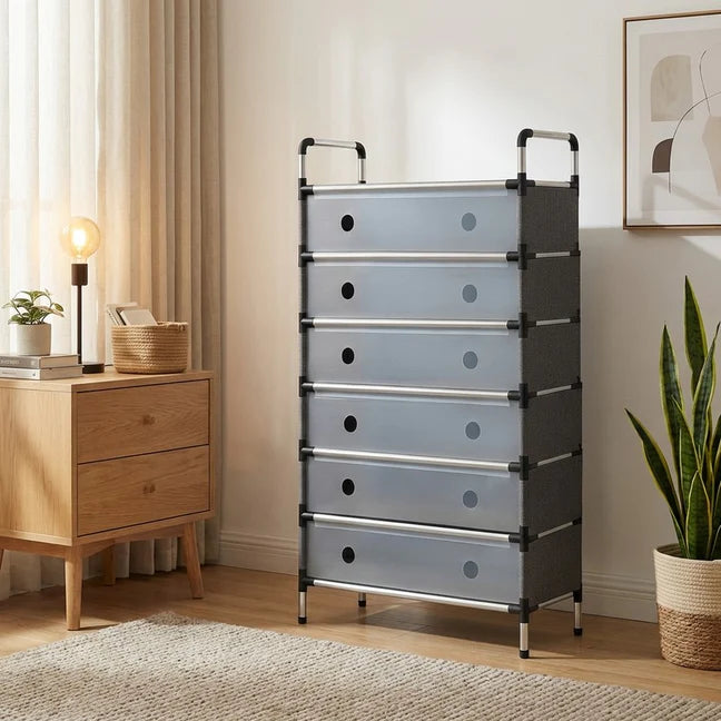 Rioware Shoe Rack (Transparent 6 Layer)