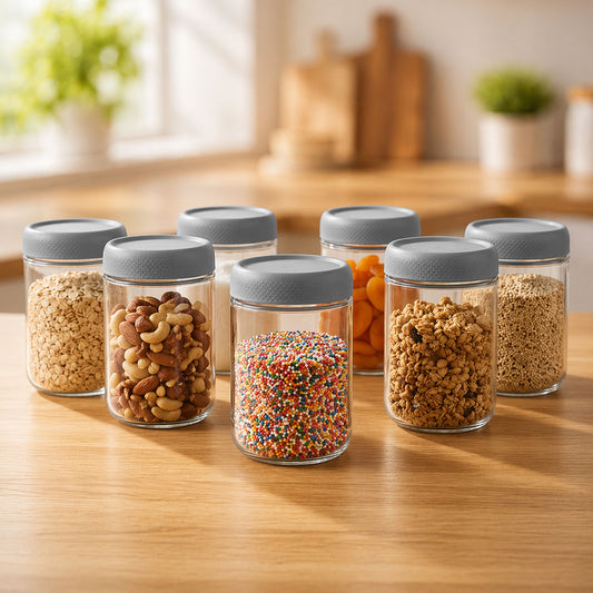 Storage Glass Jar Set Of 6 550 ml
